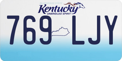 KY license plate 769LJY