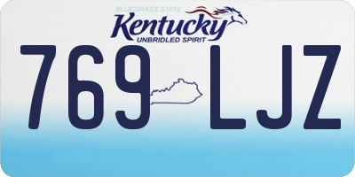 KY license plate 769LJZ