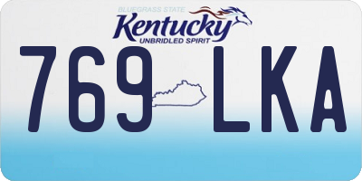 KY license plate 769LKA
