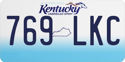 KY license plate 769LKC