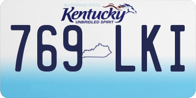 KY license plate 769LKI