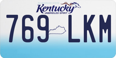 KY license plate 769LKM