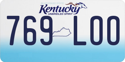KY license plate 769LOO