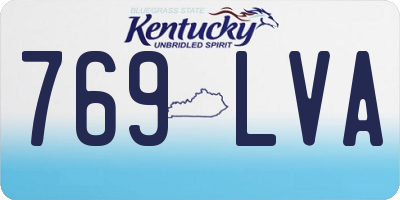 KY license plate 769LVA