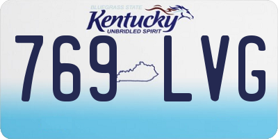 KY license plate 769LVG