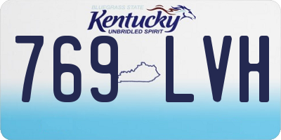KY license plate 769LVH