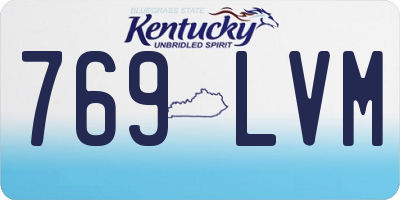 KY license plate 769LVM