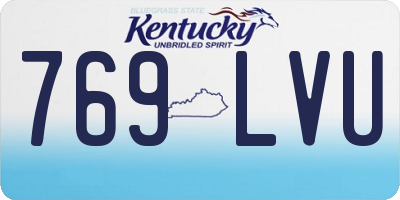 KY license plate 769LVU