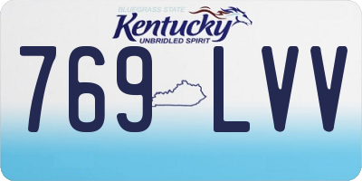 KY license plate 769LVV
