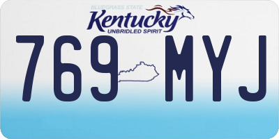 KY license plate 769MYJ