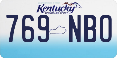 KY license plate 769NBO