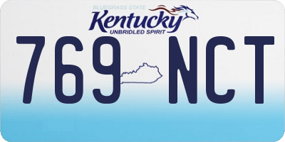 KY license plate 769NCT