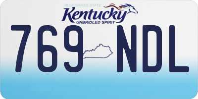 KY license plate 769NDL