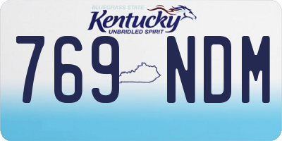 KY license plate 769NDM