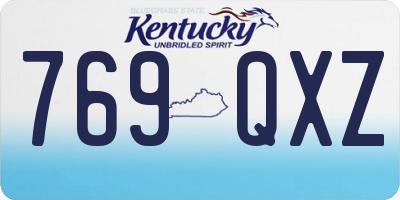 KY license plate 769QXZ
