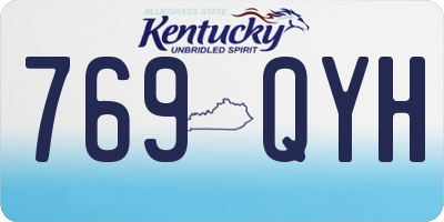 KY license plate 769QYH