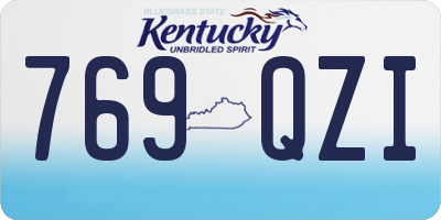 KY license plate 769QZI