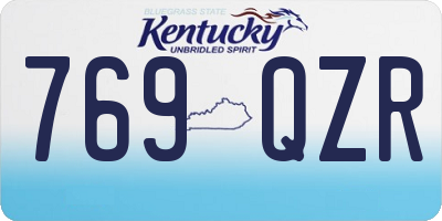 KY license plate 769QZR