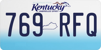 KY license plate 769RFQ
