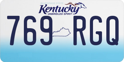 KY license plate 769RGQ