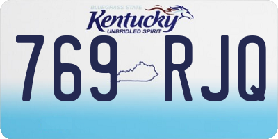 KY license plate 769RJQ