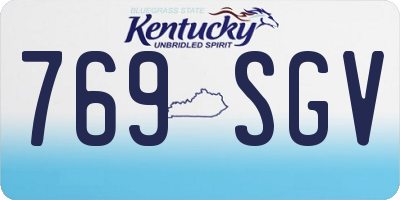 KY license plate 769SGV