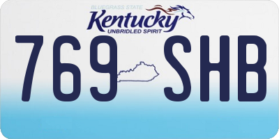 KY license plate 769SHB