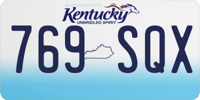KY license plate 769SQX