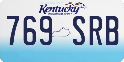 KY license plate 769SRB