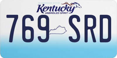KY license plate 769SRD