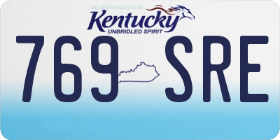 KY license plate 769SRE