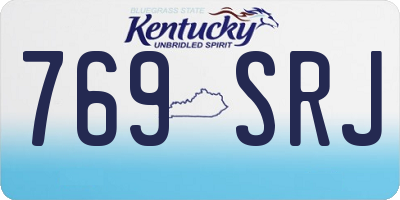 KY license plate 769SRJ