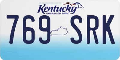 KY license plate 769SRK