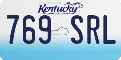 KY license plate 769SRL