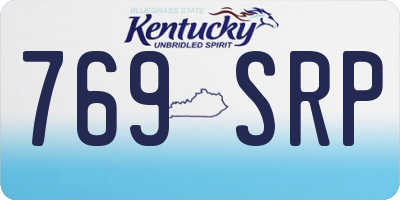 KY license plate 769SRP