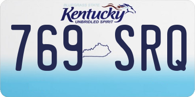 KY license plate 769SRQ