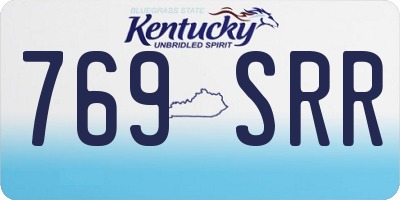 KY license plate 769SRR