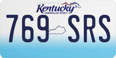 KY license plate 769SRS