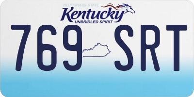 KY license plate 769SRT