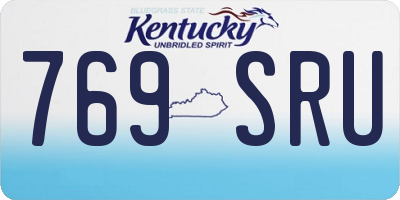 KY license plate 769SRU