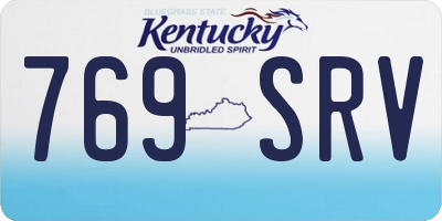 KY license plate 769SRV