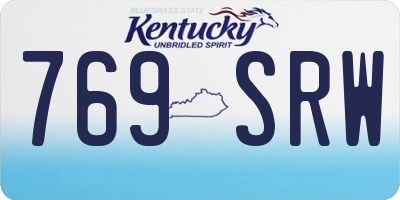 KY license plate 769SRW