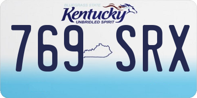 KY license plate 769SRX