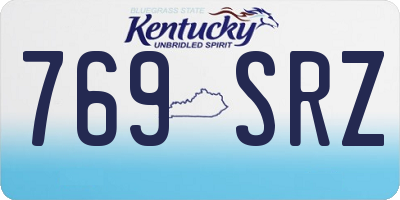 KY license plate 769SRZ