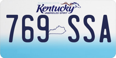 KY license plate 769SSA