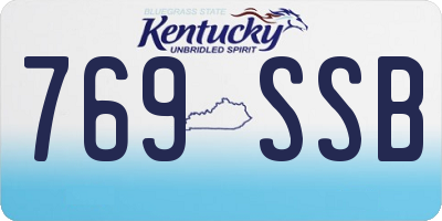 KY license plate 769SSB
