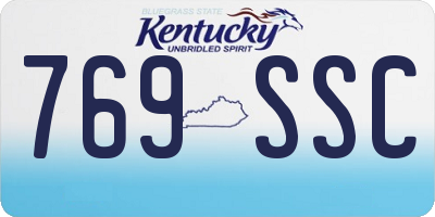KY license plate 769SSC