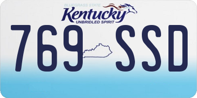 KY license plate 769SSD