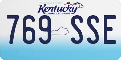 KY license plate 769SSE