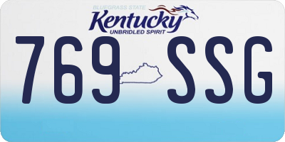 KY license plate 769SSG